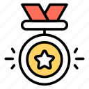 medal, achievement, reward, winner, ribbon