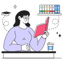 background, library, illustration