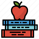 apple, book, education, library, school