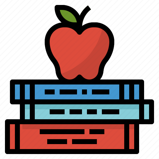 Apple, book, education, library, school icon - Download on Iconfinder