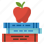 apple, book, education, library, school 