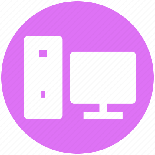Computer, computer system, cpu, desktop computer, lcd, monitor icon - Download on Iconfinder