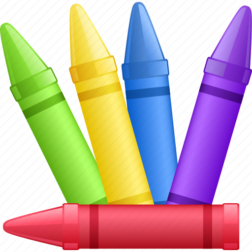 Colored, coloring, crayon, education, pencil icon - Download on Iconfinder