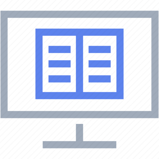 Book, computer, ebook, monitor, school icon - Download on Iconfinder