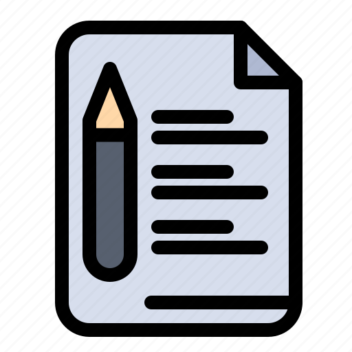 Education, file, pencil, text icon - Download on Iconfinder