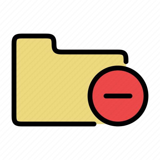 Delete, document, folder, minus, remove icon - Download on Iconfinder