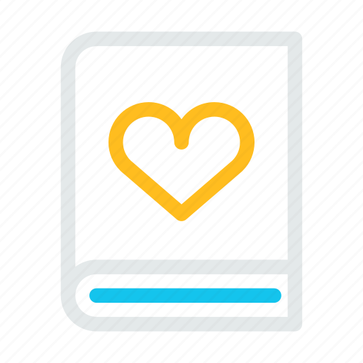Book, education, heart, learn, love, school icon - Download on Iconfinder