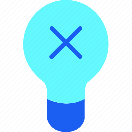 Bulb, creative, creativity, education, incorrect, innovation, lamp icon - Download on Iconfinder