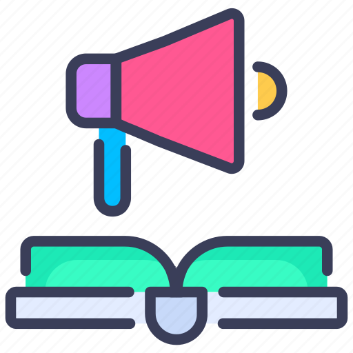 Announcement, book, education, marketing, megaphone, promotion, rules icon - Download on Iconfinder