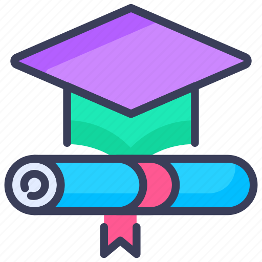 Certificate, certification, degree, diploma, graduation, graduation cap icon - Download on Iconfinder