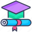 certificate, certification, degree, diploma, graduation, graduation cap 