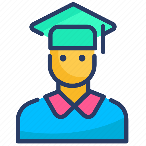 Graduate, male, male student, man, student icon - Download on Iconfinder