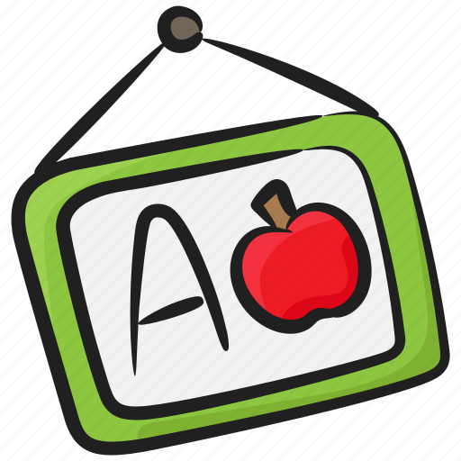 Educational label, hanging banner, hanging board, hanging label, kindergarten education icon - Download on Iconfinder