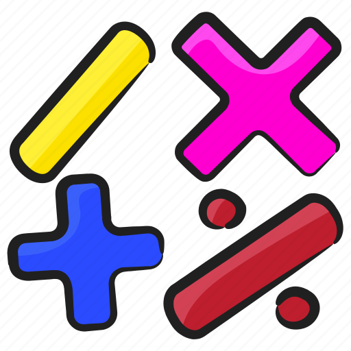 Division, mathematics, maths, minus, multiplication, plus icon - Download on Iconfinder