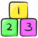 123 block, education, kindergarten, maths blocks, numeric blocks
