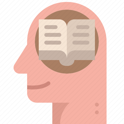 Scholar, learning, student, book, reading, education, head icon - Download on Iconfinder