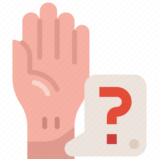 Ask, student, raise, hand, question, class, finger icon - Download on Iconfinder
