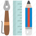 tool, pen, ruler, equipment, pencil, stationery