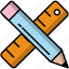 pencil, application, rule, write 