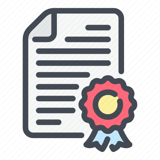 Diploma, certificate, degree, education, ribbon, document icon - Download on Iconfinder