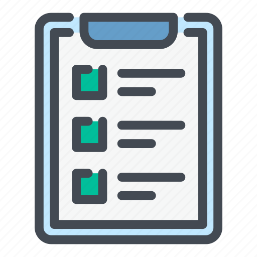 Clipboard, list, checklist, syrvey, exam, test, questionaire icon - Download on Iconfinder