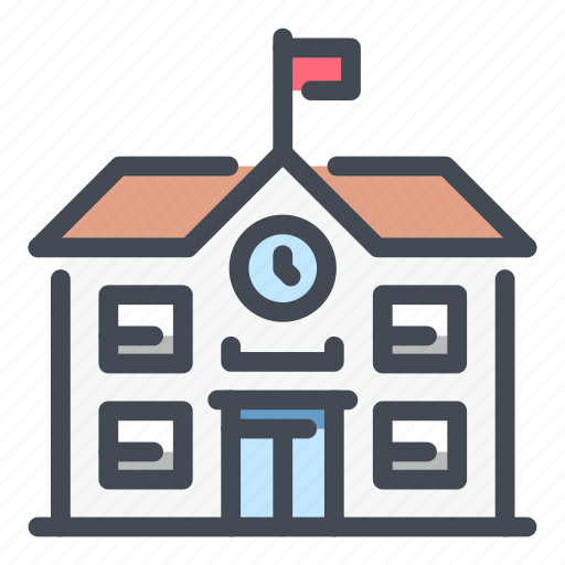School, university, college, building, education, construction, house icon - Download on Iconfinder