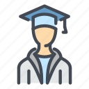 student, graduation, hat, person, education, graduate