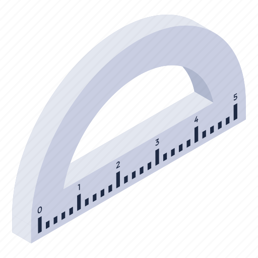 Ruler, scale, protractor, measurement tool, stationery icon - Download on Iconfinder