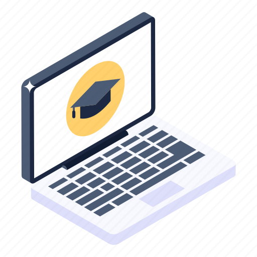 E learning, online education, online degree, distance learning, laptop icon - Download on Iconfinder