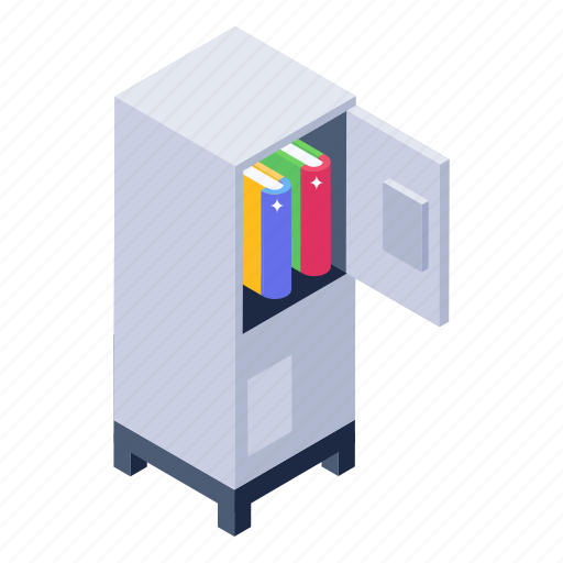 Books locker, books rack, library, closet, cupboard icon - Download on Iconfinder