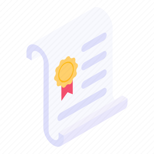 Certificate, award certificate, achievement certificate, deed, degree icon - Download on Iconfinder