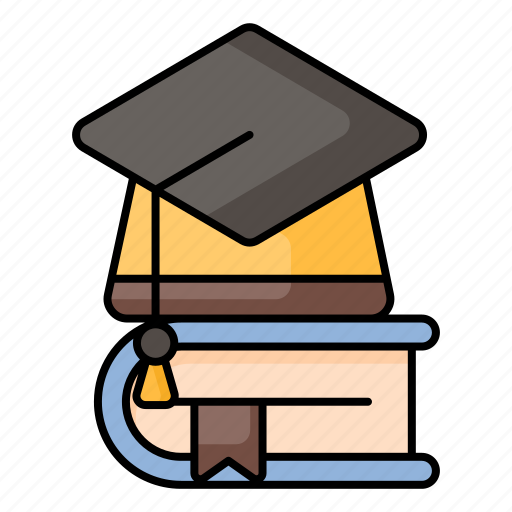 Education, graduation hat, book, books, learning, school icon - Download on Iconfinder