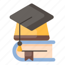 education, graduate, graduation hat, book, school, learning, university