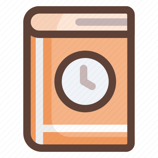 Clock, time, alarm, reading, book, library icon - Download on Iconfinder