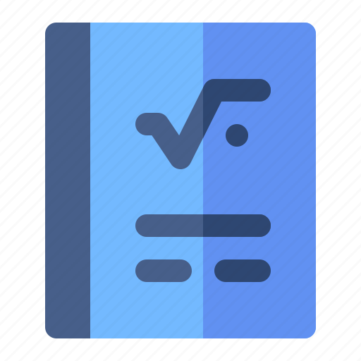 Math book, book, math, education, school icon - Download on Iconfinder