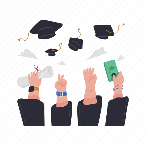 Education, graduation, graduate, diploma, college, highschool illustration - Download on Iconfinder