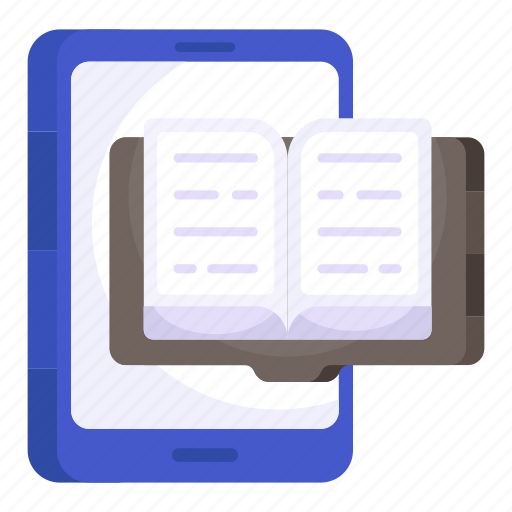 Mobile book, ebook, digital book, booklet, handbooks icon - Download on Iconfinder