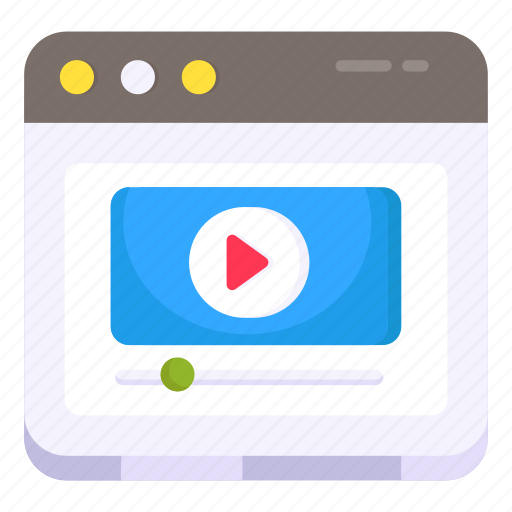 Web video, online video, video streaming, play video, multimedia icon - Download on Iconfinder