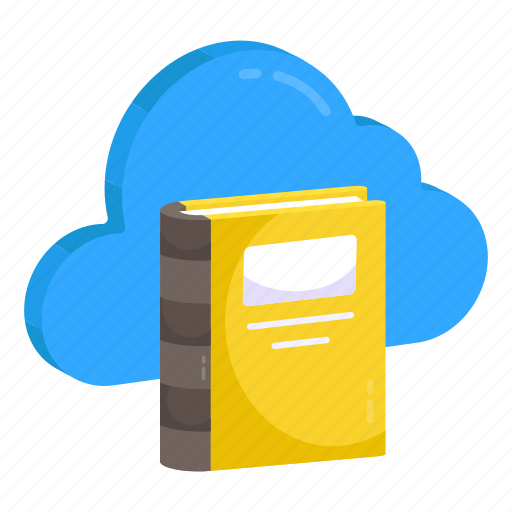 Cloud book, cloud library, cloud education, cloud learning, cloud booklet icon - Download on Iconfinder