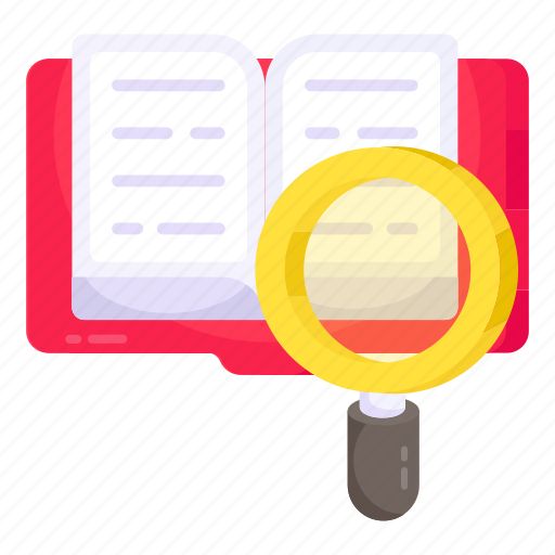 Search book, book analysis, find book, search booklet, book research icon - Download on Iconfinder