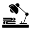 table, lamp, light, electric, study 
