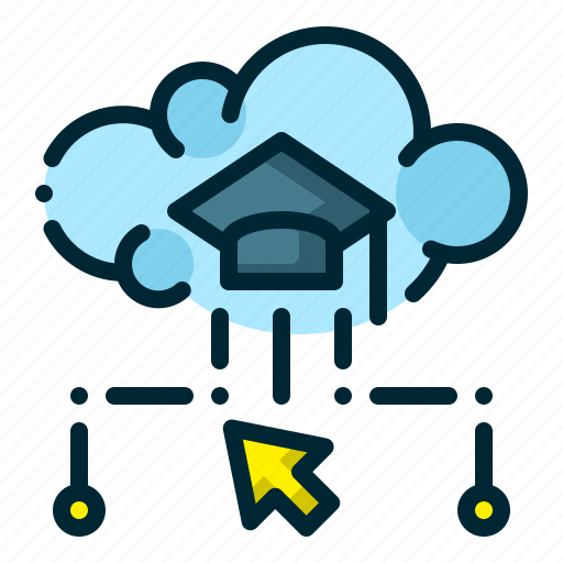 Cloud, education, elearning, learning, online, graduation icon - Download on Iconfinder