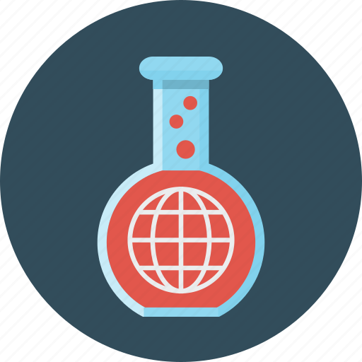 Chemical, test, tube, laboratory, globe icon - Download on Iconfinder