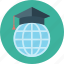 education, global, earth, learning, world, student cap 
