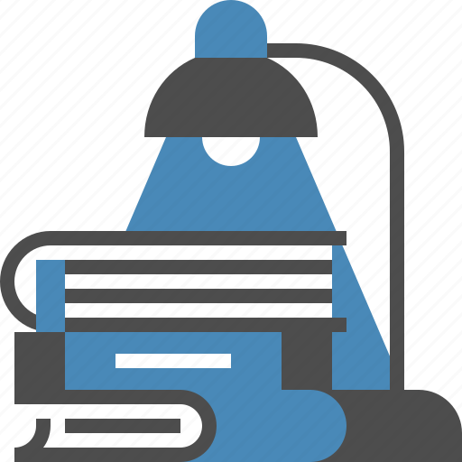 Book, desk, education, knowledge, lamp, learn, study icon - Download on Iconfinder