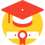 degree, diploma, education, graduation, hat, knowledge, student 