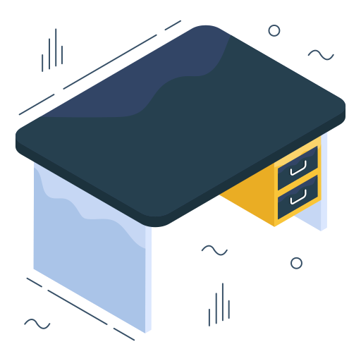 Class desk, class table, tabletop, drawer desk, drawer table icon - Download on Iconfinder