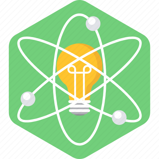 Atom, bulb, innovation, invention, electric, energy, science icon - Download on Iconfinder