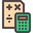 calculator, count, math, school