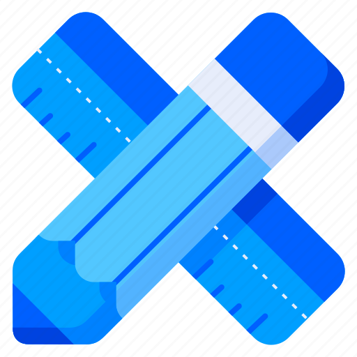 Pencil, pencils, ruler, rulers, write, writing icon - Download on Iconfinder